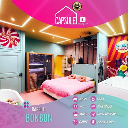 Capsule Bonbon - Balneo - Sauna - Billard - Nintendo Switch Douai Extérieur photo